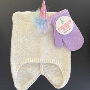 Kid's Unicorn Beanie & Mittens